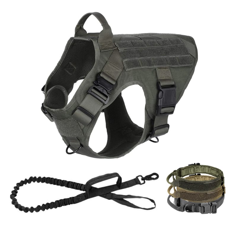 Tactical Dog Harness and Collar Sets