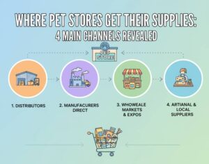 pet store supply chain 4 main sourcing channels breakdown