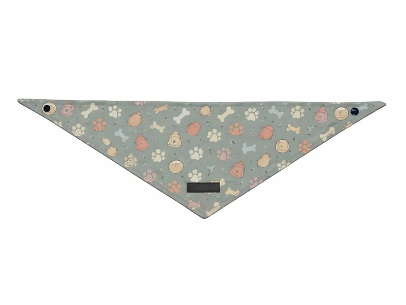 Snap-On Button Closure Dog Bandana - Adjustable with metal or plastic snap closure