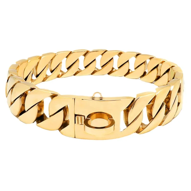 Metal chain collar for training