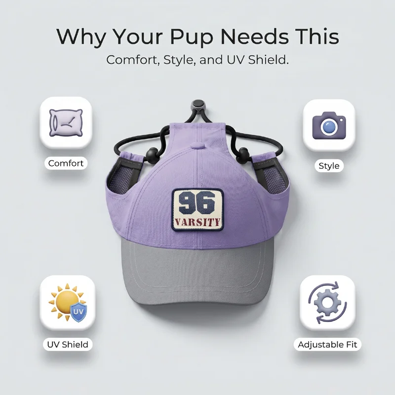 Custom dog baseball cap OEM manufacturing